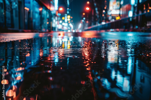 Nocturnal Cityscape Reflections