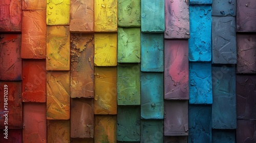 Vibrant Multicolored Wall With Various Paint Colors