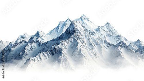 Mount everest on white background