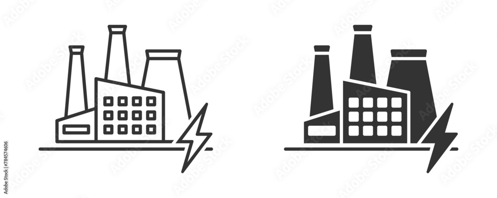 Power station icon. Vector illustration.