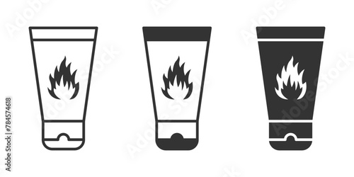 Warming ointment icon. Vector illustration.