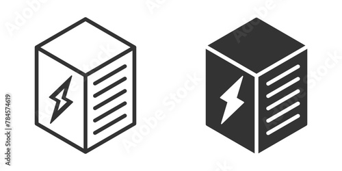 Energy storage system icon. Vector illustration.