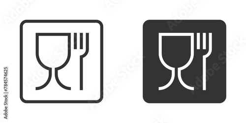 Food safe mark icon. Vector illustration.
