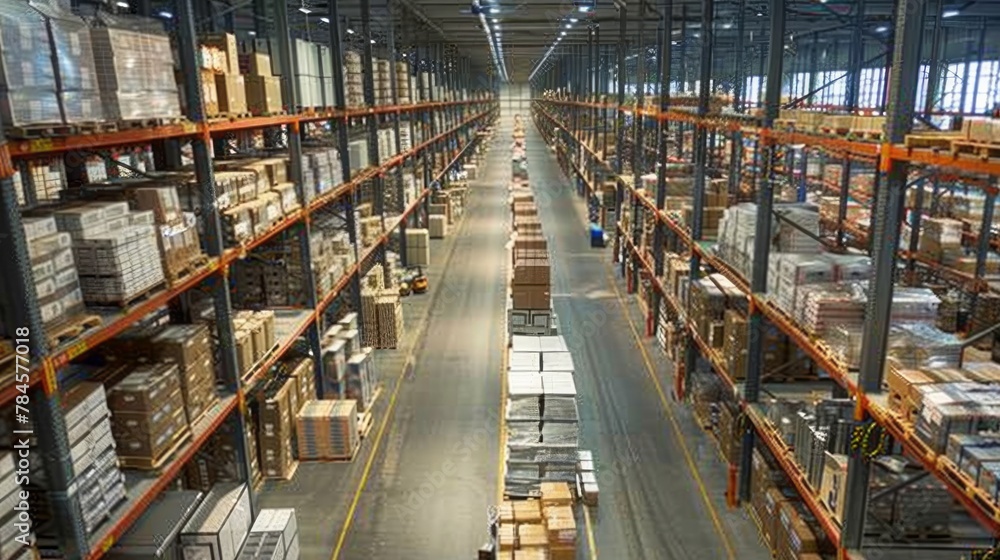 Fototapeta premium Global Logistics Distribution Center