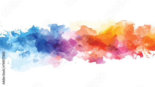 Watercolor streaks as template for your company