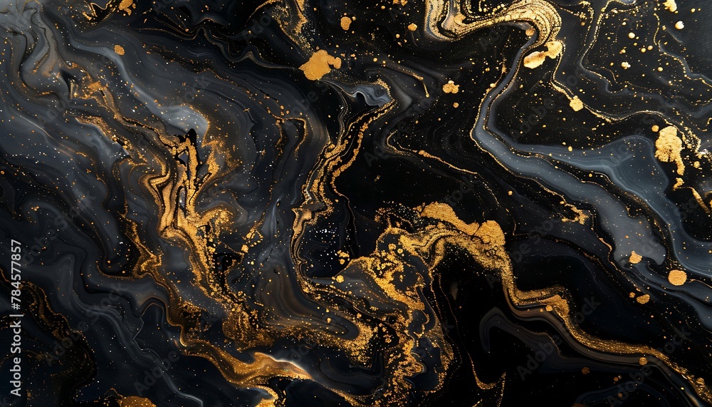 stunning photo with a gold abstract black marble background