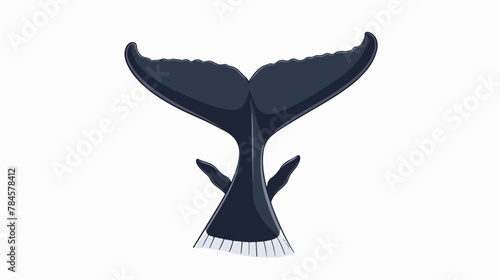 Whale tail icon vector illustration flat vector isolated