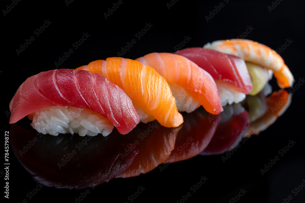 close up of Sashimi sushi set, Nigiri Sushi set close up of Sashimi sushi set, Nigiri Sushi set