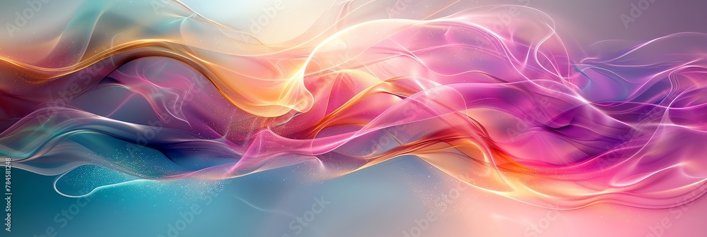 Abtract, intersecting arcs of light, makro, vivid tones of green and pink purple black, on a backdrop of swirling pastels, silky and smooth surface Abtract, intersecting arcs of light, makro, vivid tones of green and pink purple black, on a backdrop of swirling pastels, silky and smooth surface