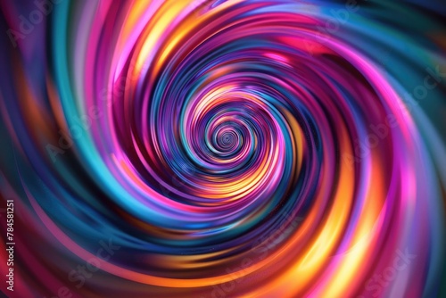 3D abstract vortex of swirling colors © AI Farm