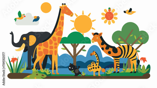 ZOO VECTOR ICON flat vector isolated on white background