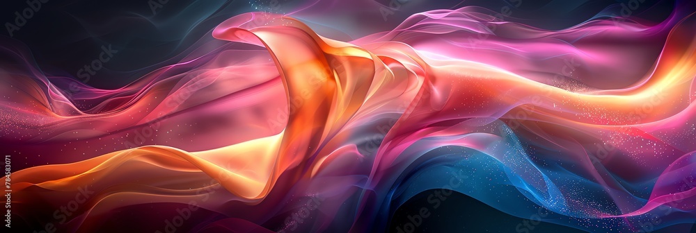 Abtract, intersecting arcs of light, makro, vivid tones of green and pink purple black, on a backdrop of swirling pastels, silky and smooth surface Abtract, intersecting arcs of light, makro, vivid tones of green and pink purple black, on a backdrop of swirling pastels, silky and smooth surface
