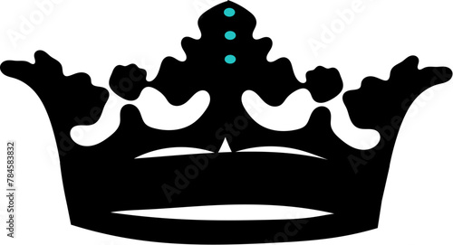 Crown, Black vector drawing