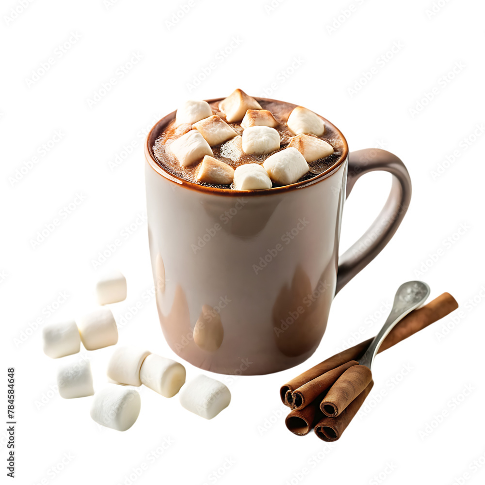 Hot chocolate isolated on transparent background Hot chocolate isolated on transparent background