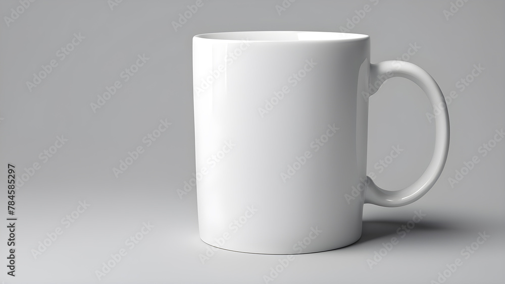 Fototapeta premium mug mock-up isolated on light gray background 3d illustrating