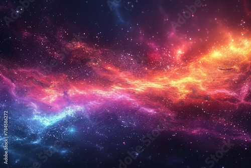 Stunning Galaxy, Colorful cosmos with stardust and milky way.