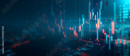 Abstract background of candlesticks for the Forex stock market. Copy space. Investment concept photo