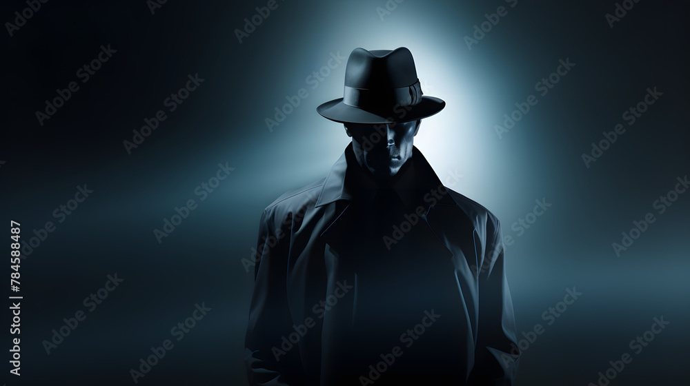 silhouette criminal icon 3d