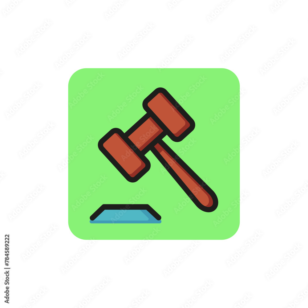 Line icon of gavel. Auction, court, judge. Judgment concept. Can be used for topics like service, law, business Line icon of gavel. Auction, court, judge. Judgment concept. Can be used for topics like service, law, business