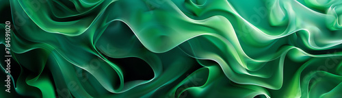 A seamless pattern of green silk.