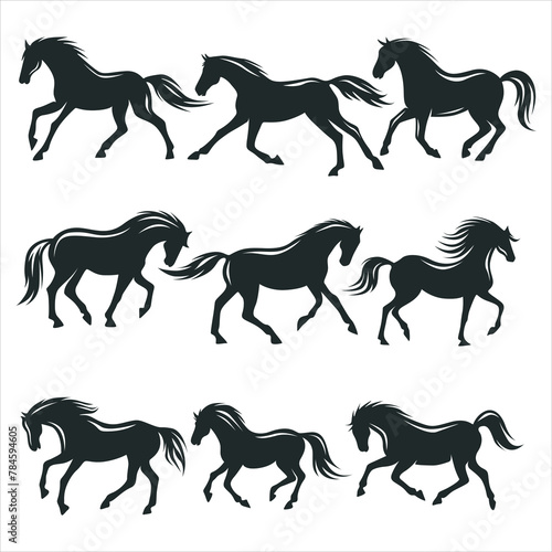 Horse Silhouette Illustration Bundle Collection