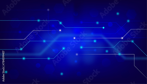 Vectors 2d illustration Abstract futuristic electronic circuit technology background.
