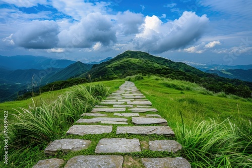 On The Path: Stepping Stone Trail in Caoling Historic Trail, Taiwan - A Serene Fairy Tale Landscape