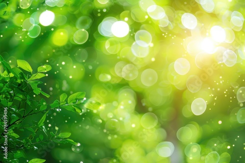 Tranquil Nature. Evergreen Greenery in Beautiful Abstract Blurred Background