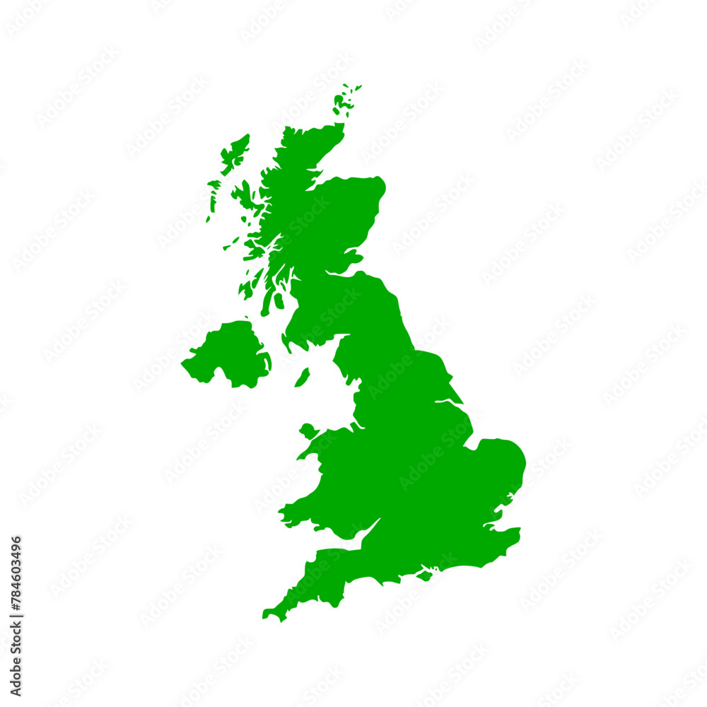 High detailed vector map - united kingdom