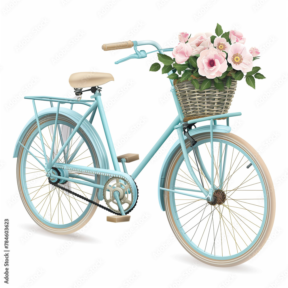 Generative AI illustration, bicycle, bike, wheel, sport, cycle, vintage, cycling, 