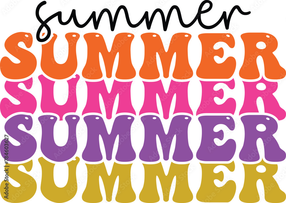 Summer Retro SVG T-shirt Design Summer Retro SVG T-shirt Design