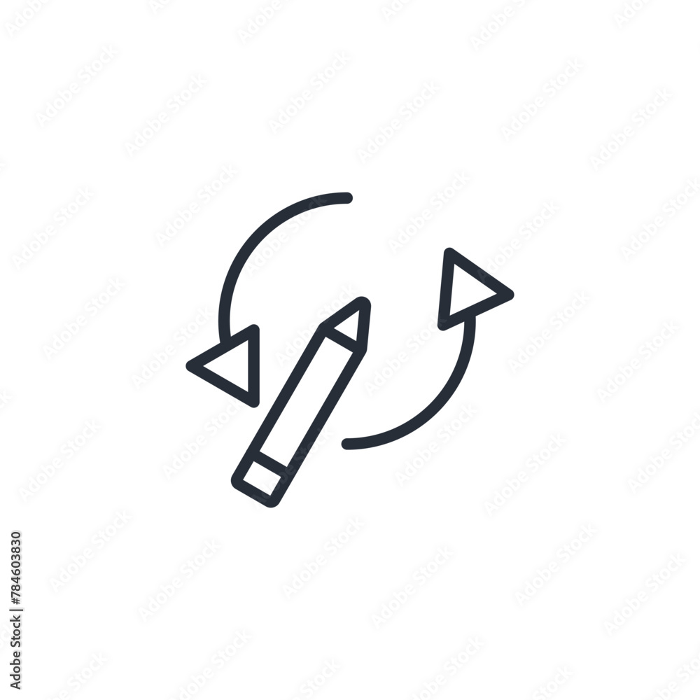 revision icon. vector.Editable stroke.linear style sign for use web design,logo.Symbol illustration. revision icon. vector.Editable stroke.linear style sign for use web design,logo.Symbol illustration.
