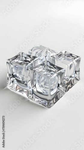Ice Cube Tray with Transparent Background Showcasing Minimalist Design and Elegant Reflections
