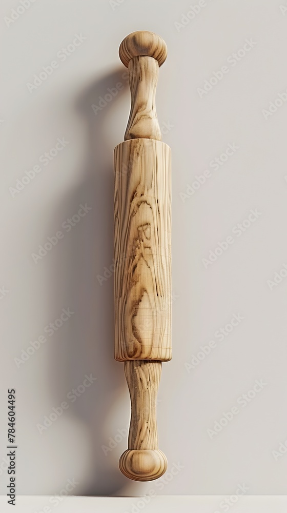 Rustic Wooden Rolling Pin for Homemade Culinary Creations in the Kitchen Rustic Wooden Rolling Pin for Homemade Culinary Creations in the Kitchen