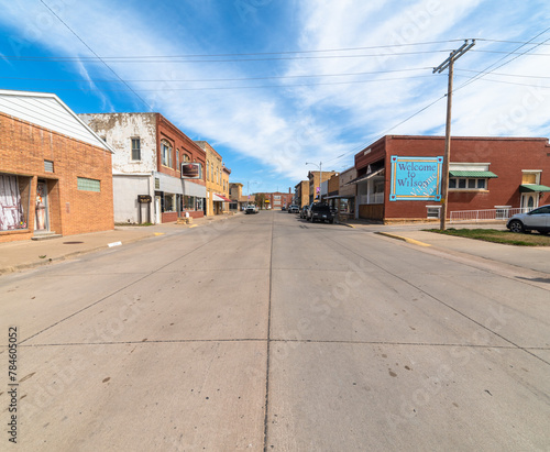 Fototapeta Naklejka Na Ścianę i Meble -  Middle Of Main Street, Small Town USA