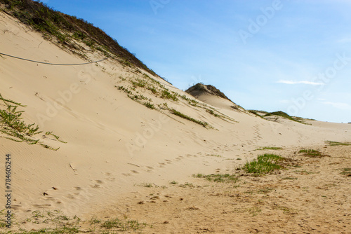 View Of White Sand Dunes In South Central Coast Of Vietnam.