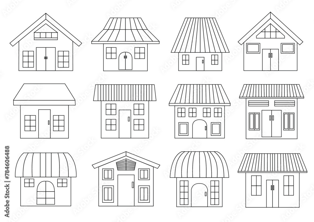 line house design on white background illustration vector
line house design on white background illustration vector