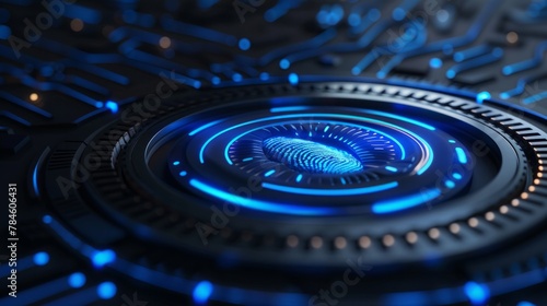Futuristic Fingerprint Scanner Concept
