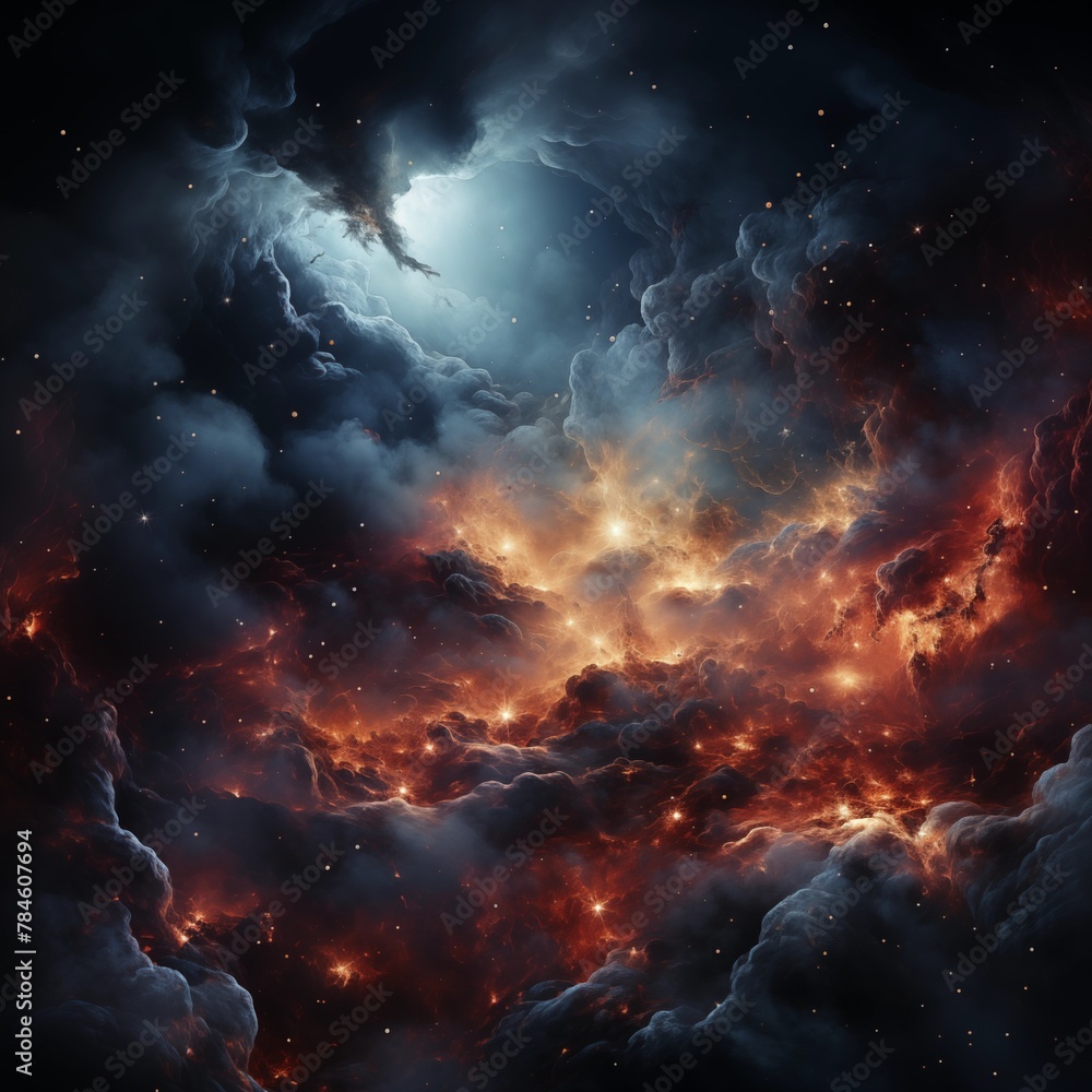 Majestic Space Nebula Illuminating the Darkness of the Cosmos