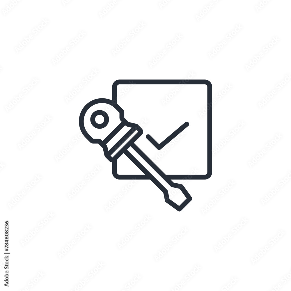 fix icon. vector.Editable stroke.linear style sign for use web design,logo.Symbol illustration. fix icon. vector.Editable stroke.linear style sign for use web design,logo.Symbol illustration.