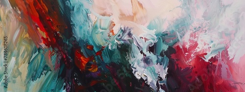 Ethereal Swirls of Cool and Warm Abstract Painting 