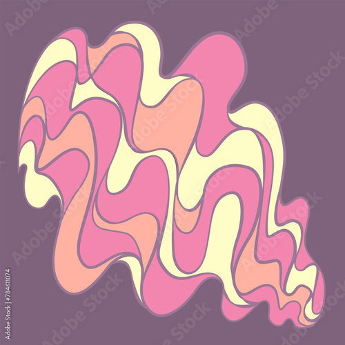 Abstract colorful liquid paint background with abstract pink vector template, modern pattern, dynamic effect fluid painting texture illustration. (ID: 784611074)