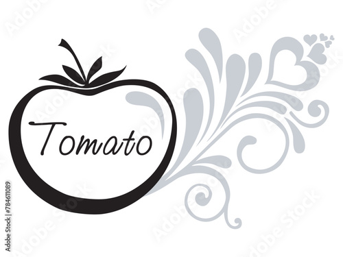 Fresh vegetables. Tomatoes icon isolated on white background. Vector illustration