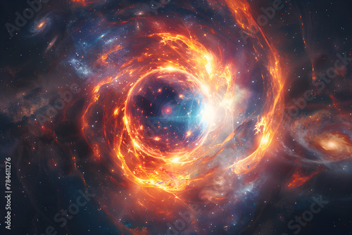 Cosmic Display: Vibrant Depiction of a Neutron Star within the Boundless Universe