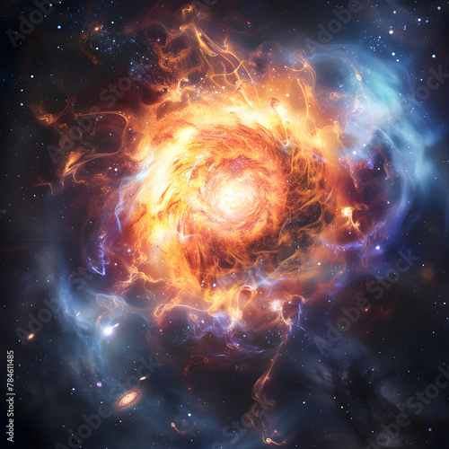 Cosmic Display: Vibrant Depiction of a Neutron Star within the Boundless Universe