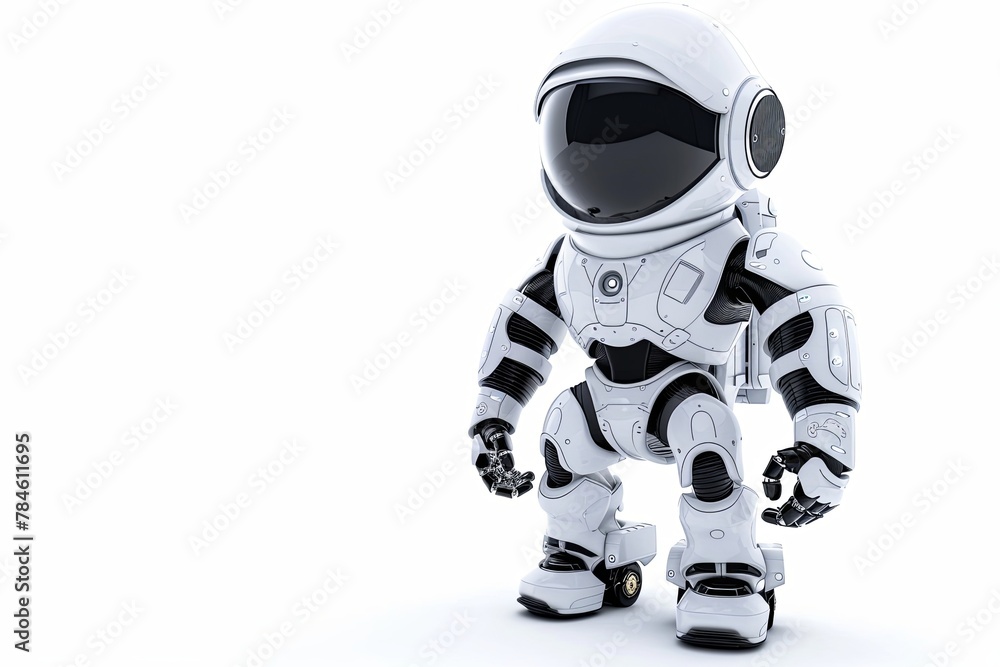 Toy robot astronaut isolated on white background Toy robot astronaut isolated on white background