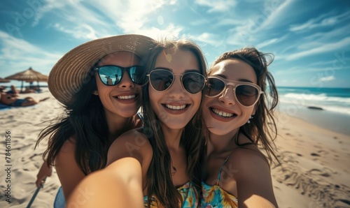 Happy friends taking a self...