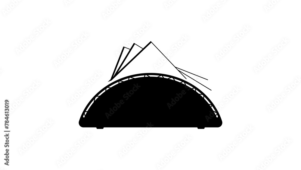 Napkins emblem, black isolated silhouette Napkins emblem, black isolated silhouette