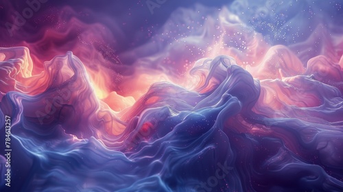 Blurry Pink and Blue Lights