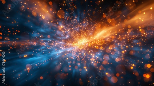 Star Cluster Shining in Night Sky